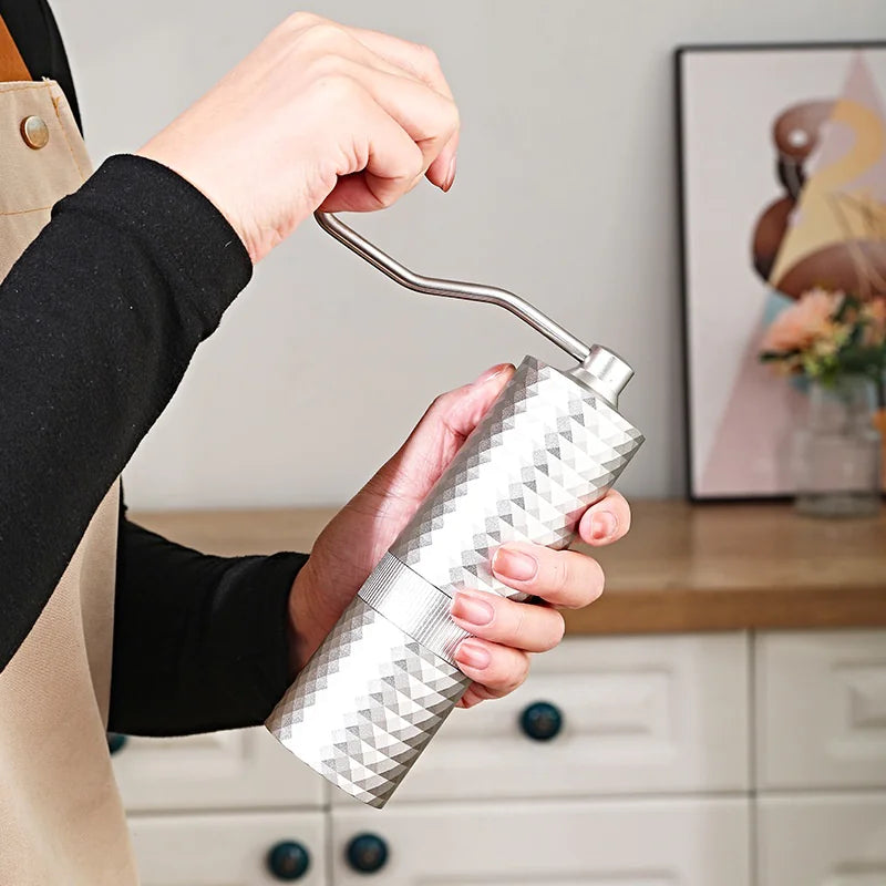 Handcrafted Elegance Meets Precision Grinding with Diamond Coffee Bean Grinder